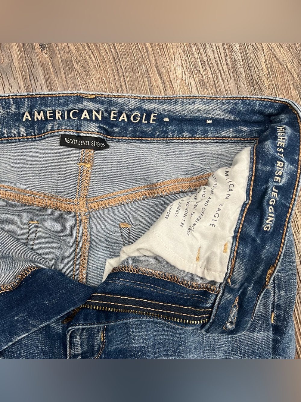 American Eagle Outfitters Next Level Stretch Highest Rise Jeggings - Picture 2 of 4